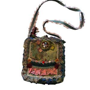 Handmade Vintage Boho Chic Shoulder Bag With Lace & Tassels Artsy  Hippies